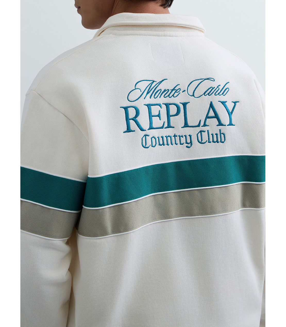 REPLAY &times; Monte Carlo Country Club ハーフジップ スウェットシャツ 詳細画像 ホワイト 7